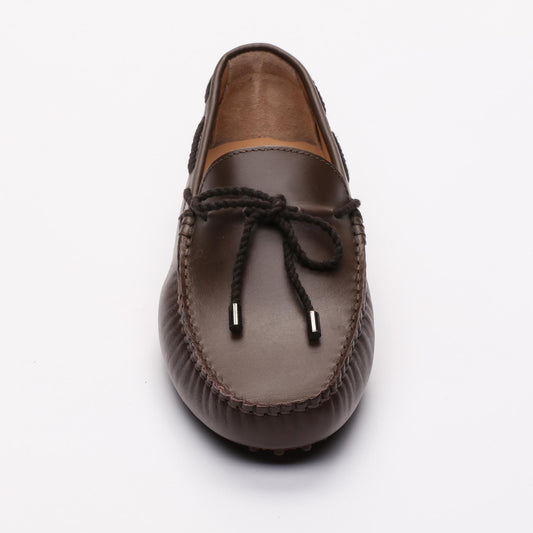 BUTLER mocassins à lacets chocolat