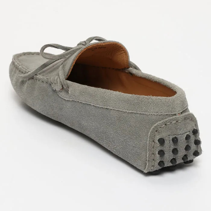 JOHNNY mocassins à lacets gris foncé