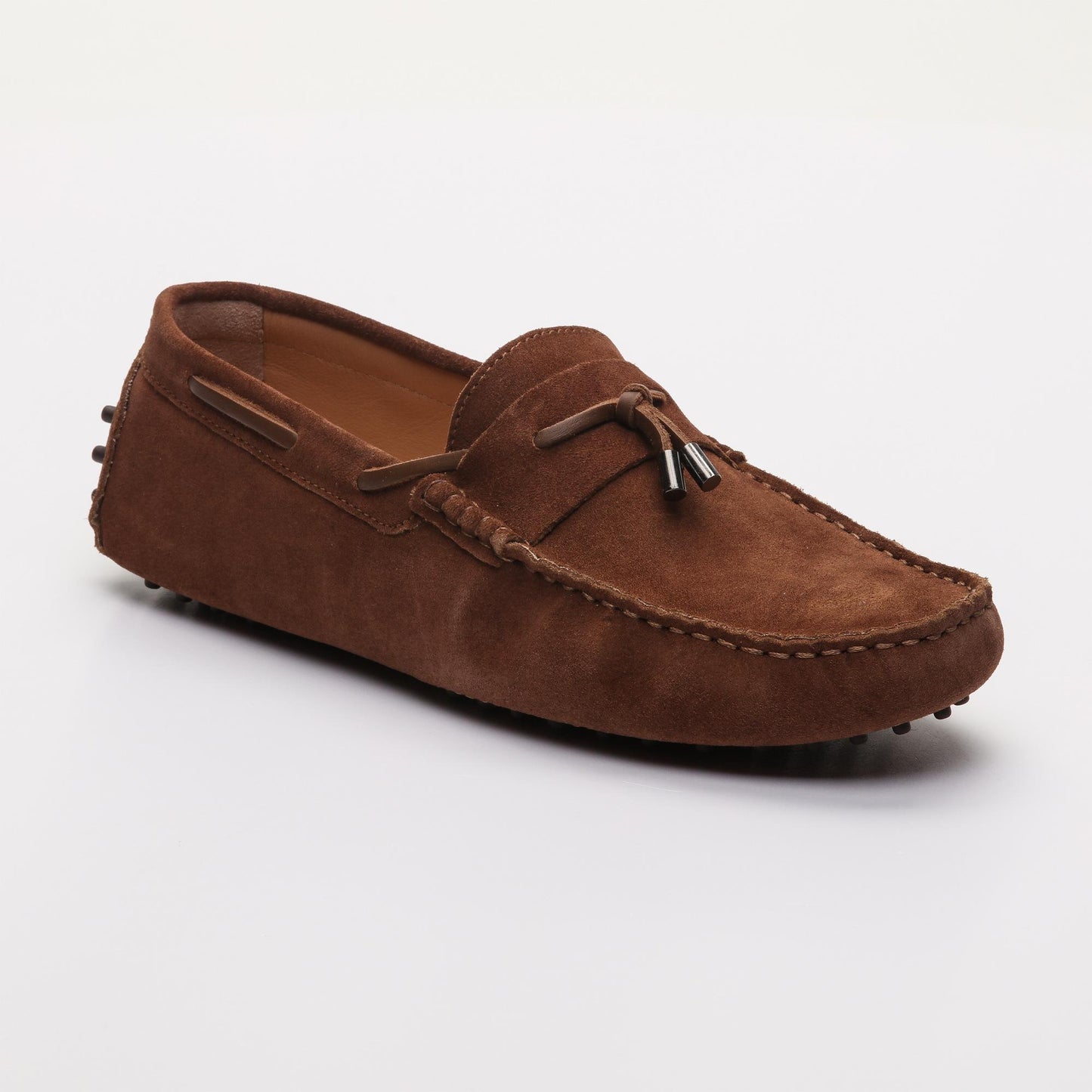 CLAYTON mocassins à lacets camel