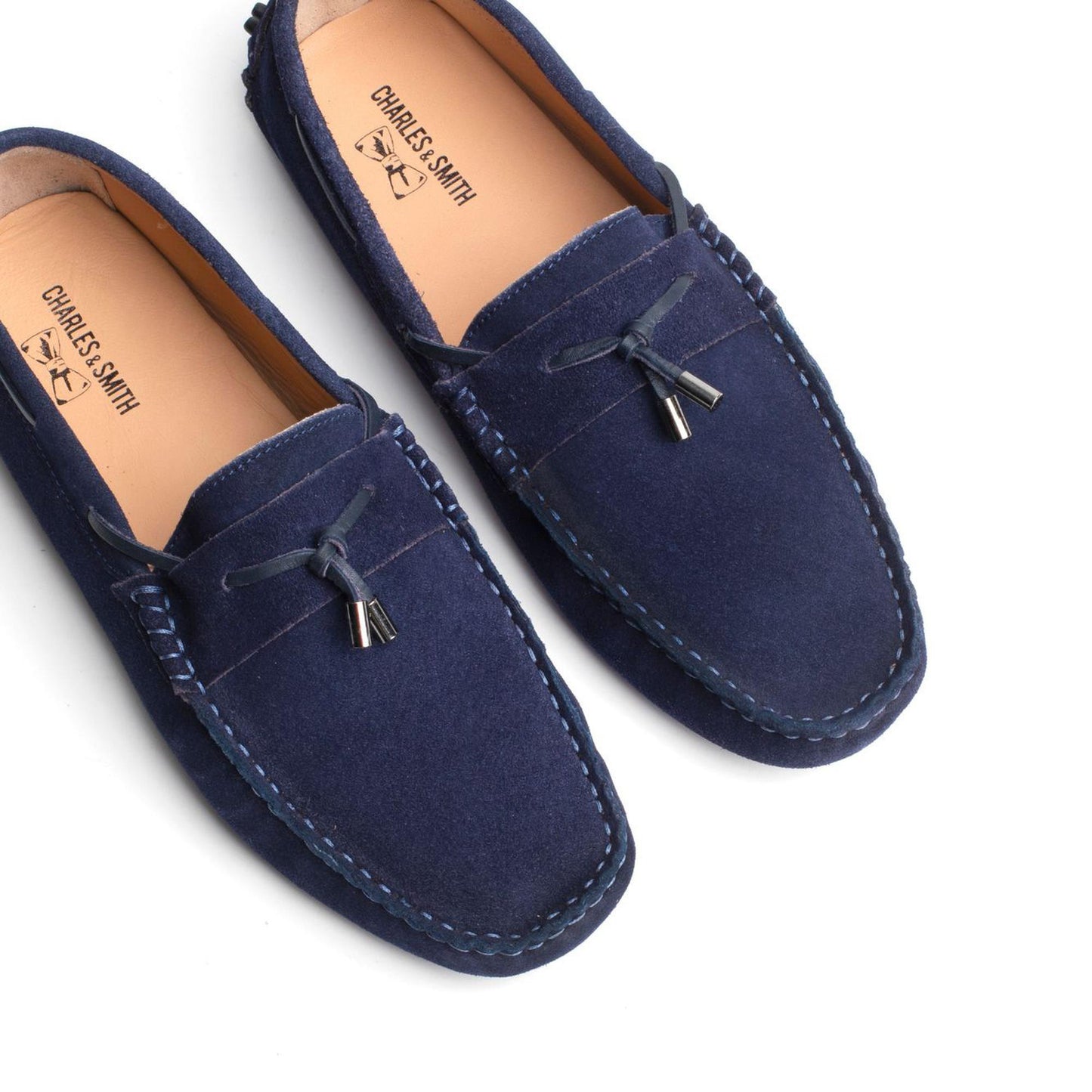 CLAYTON mocassins à lacets marine