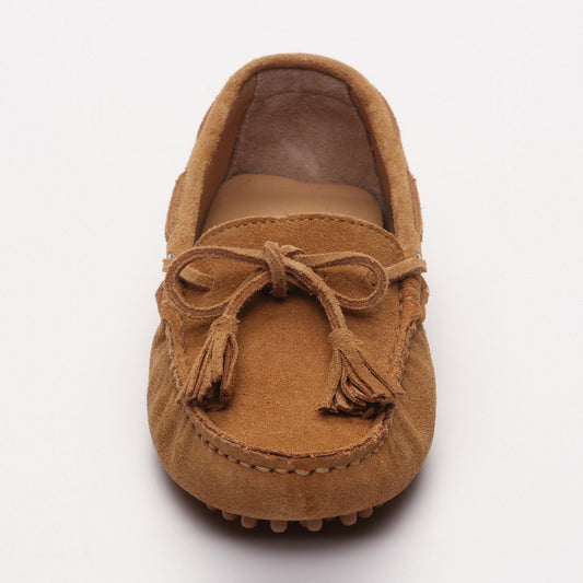 JANUARY mocassins à pompons cognac