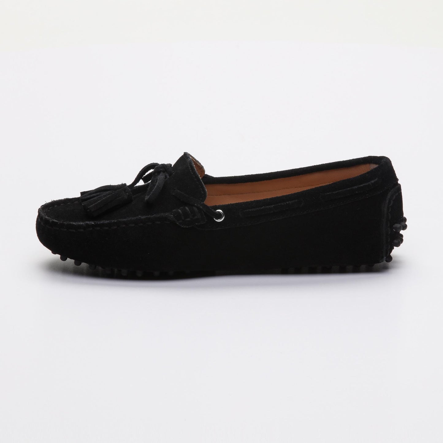 JANUARY mocassins à pompons noir