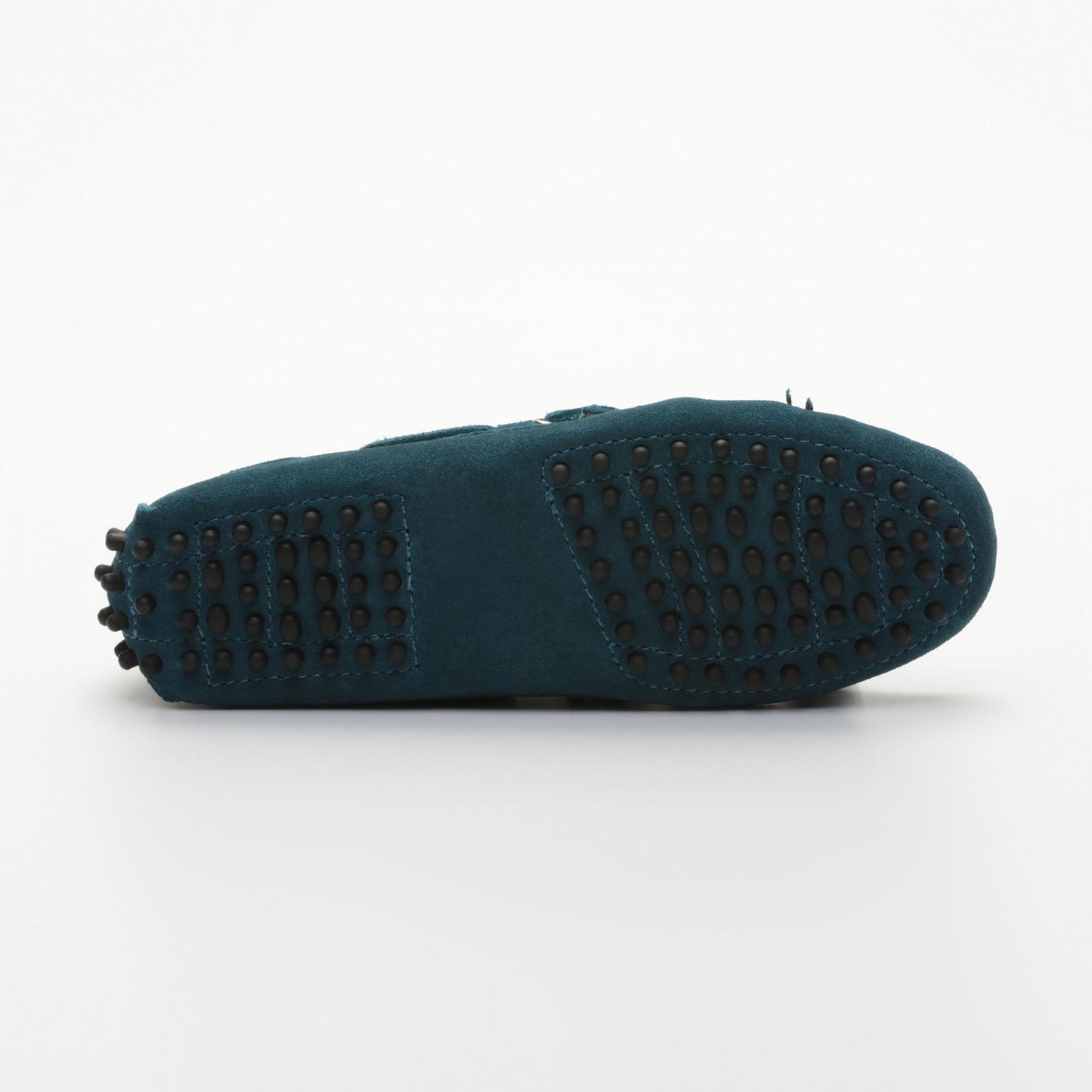 JANUARY mocassins à pompons turquoise foncé