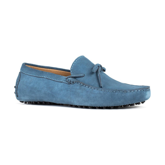 JOHNNY mocassins à lacets gris bleu