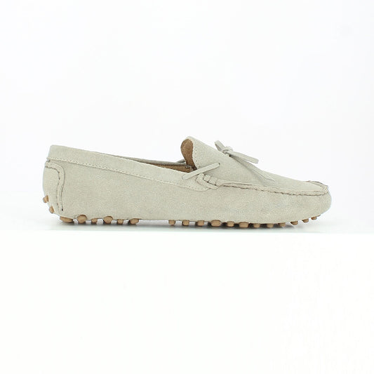 JOHNNY mocassins à lacets gris clair