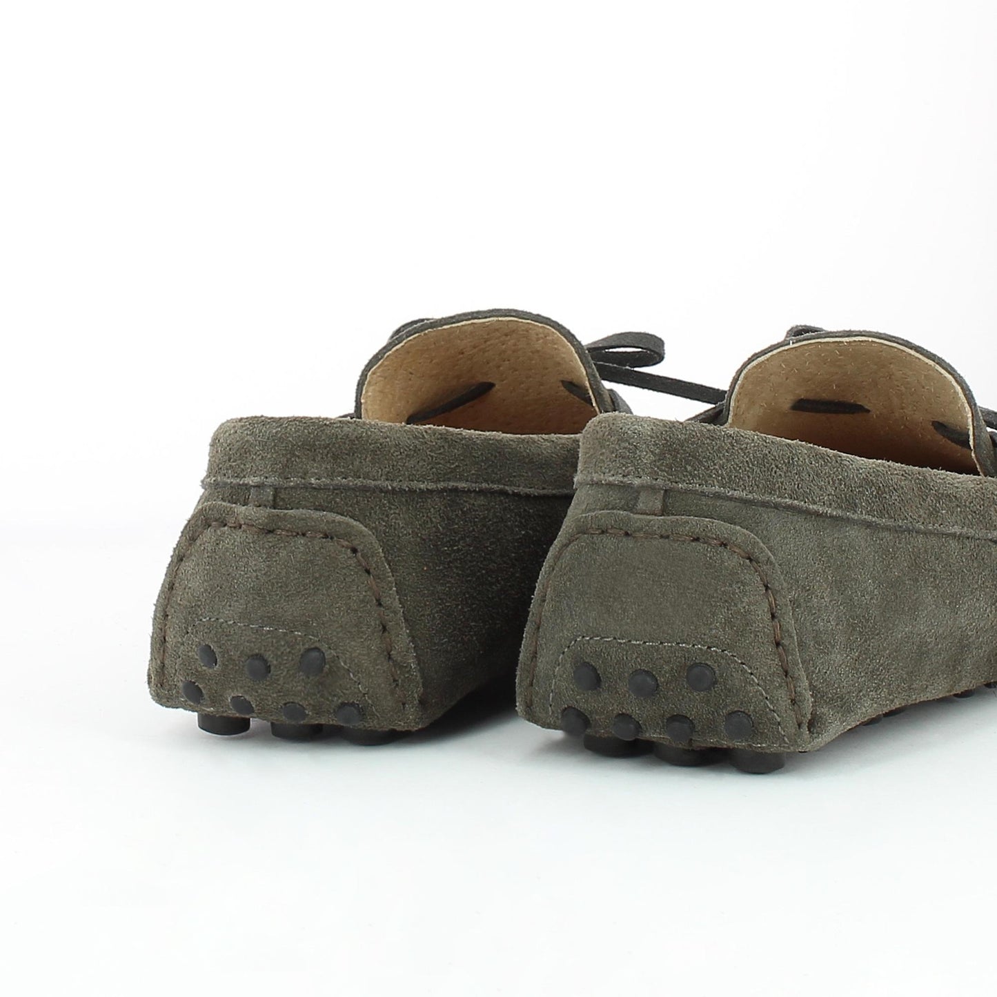 JOHNNY mocassins à lacets gris foncé