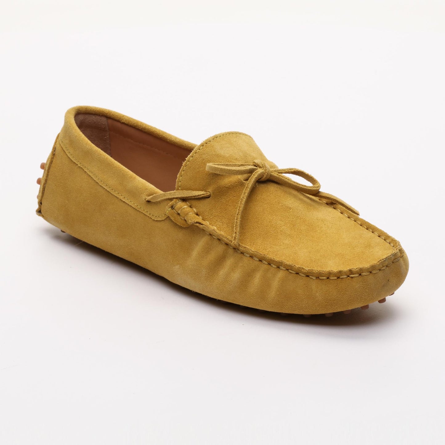 JOHNNY mocassins à lacets moutarde