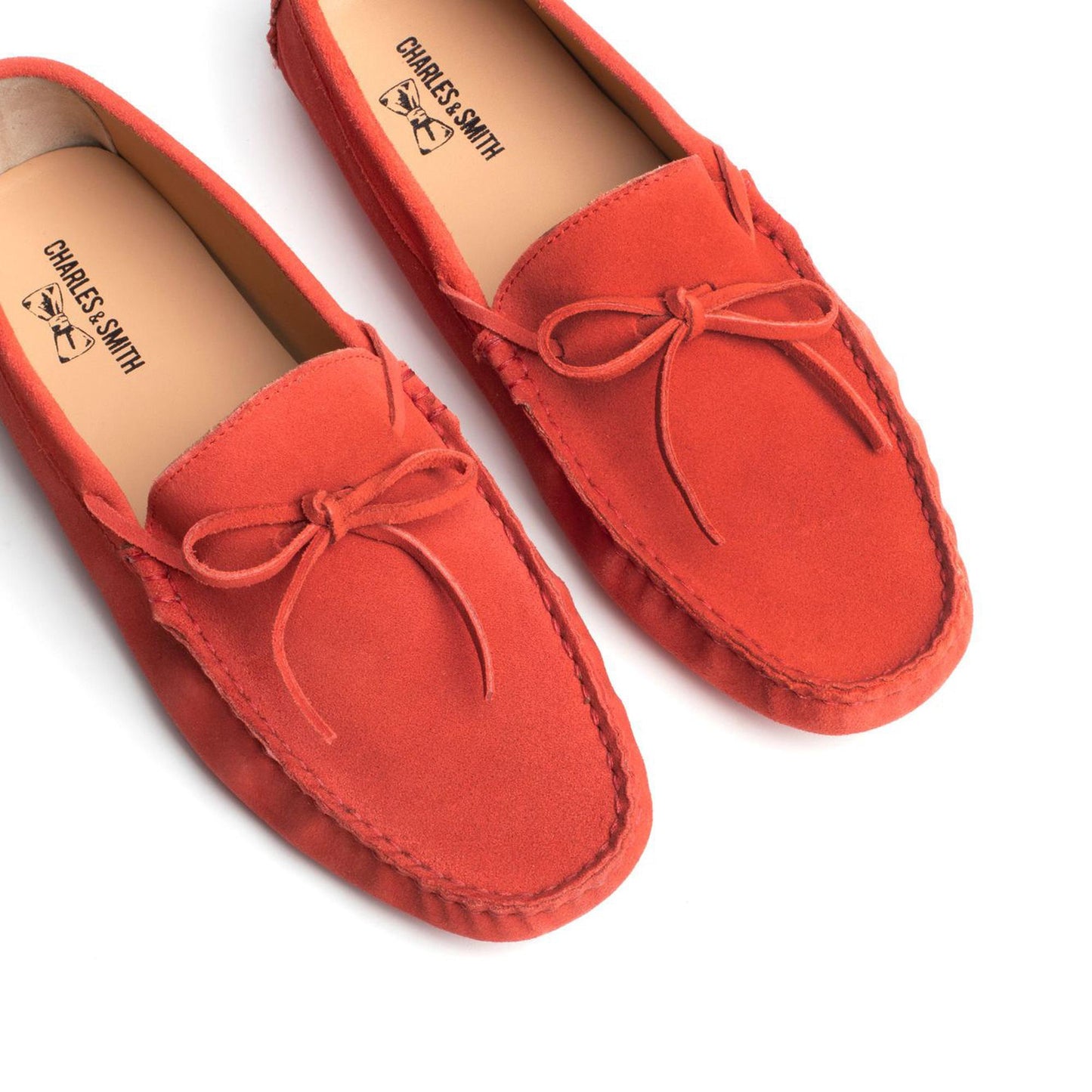 JOHNNY mocassins à lacets rouge