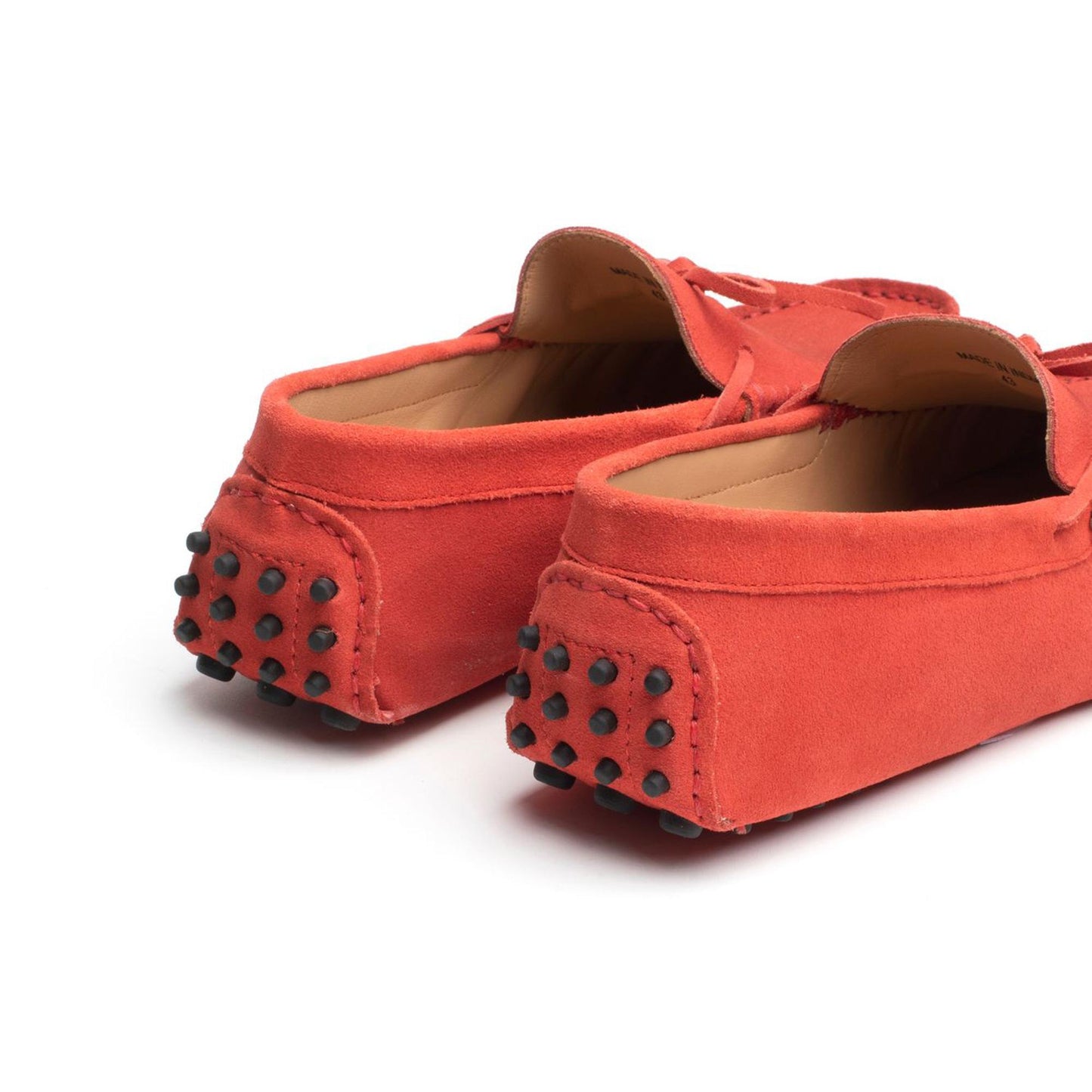 JOHNNY mocassins à lacets rouge