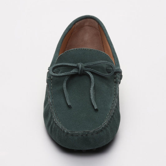 JOHNNY mocassins à lacets vert