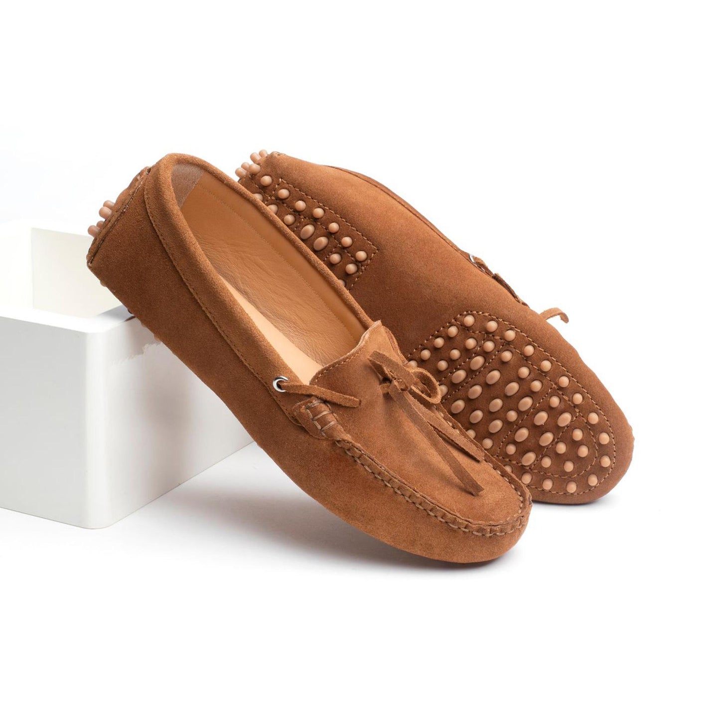 NEWTON mocassins à lacet camel