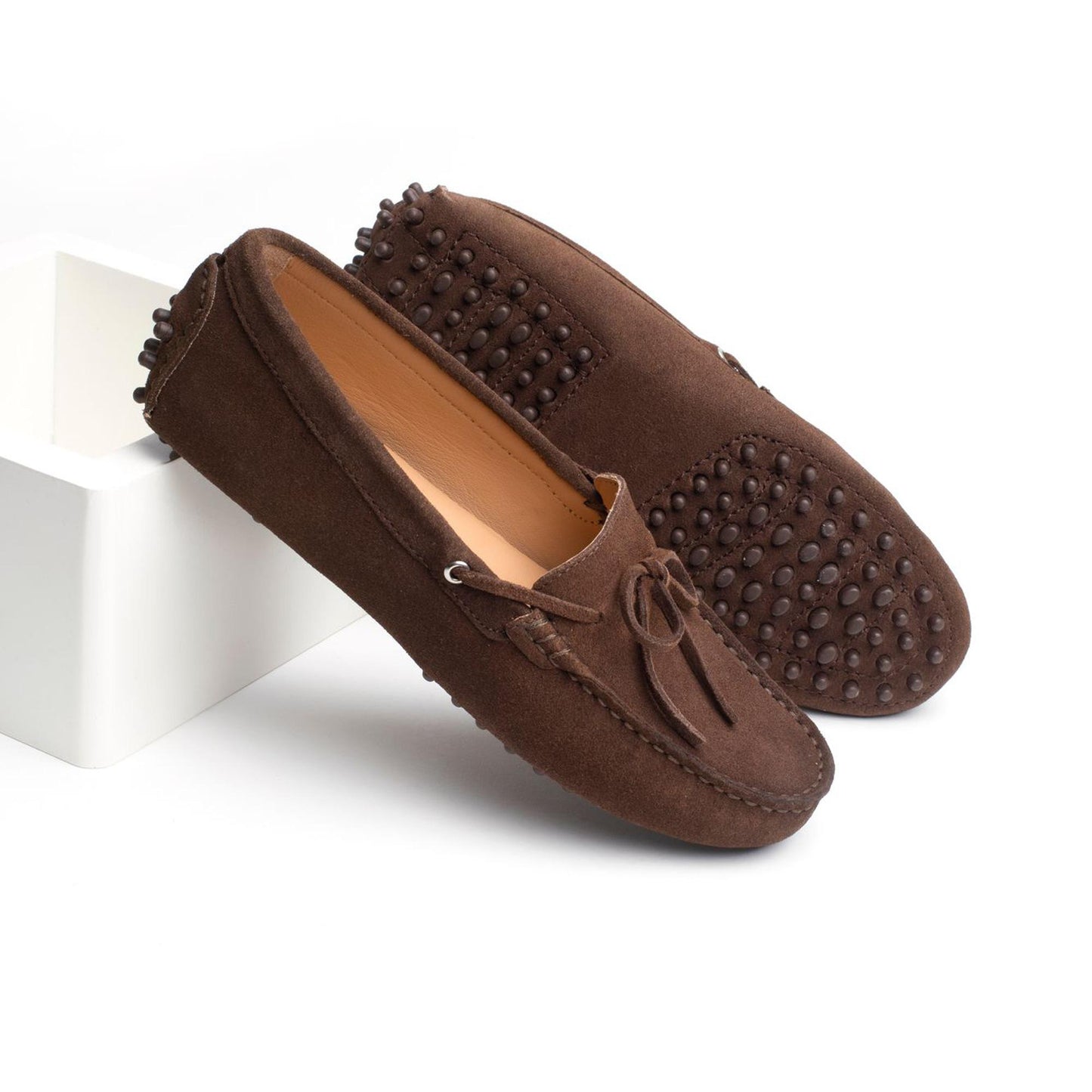 NEWTON mocassins à lacets chocolat