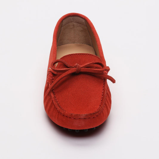 NEWTON mocassins à lacets rouge