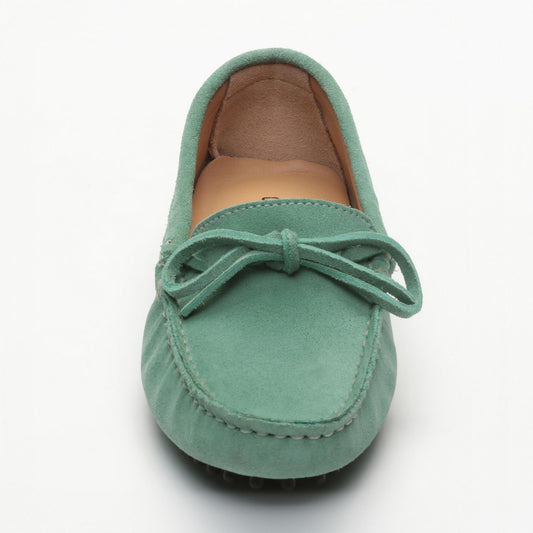 NEWTON mocassins à lacets vert passé