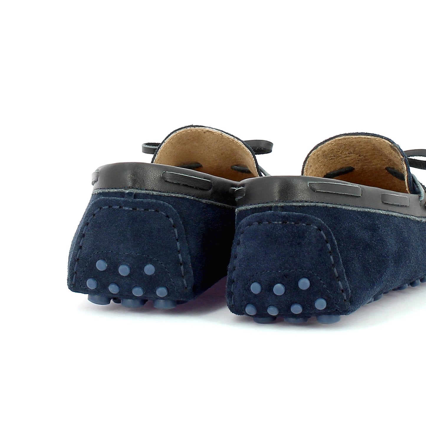 POWELL mocassins à lacets marine et noir