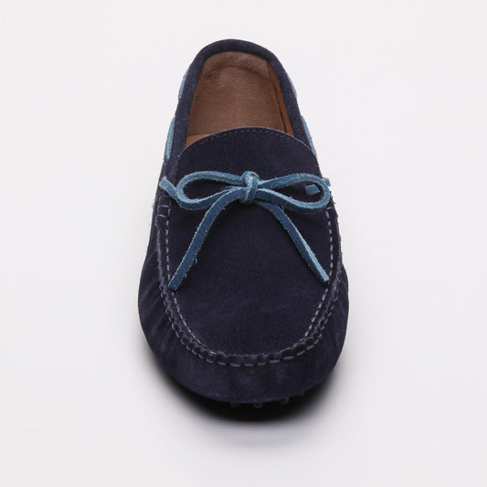 QUID mocassins à lacets marine et bleu électrique