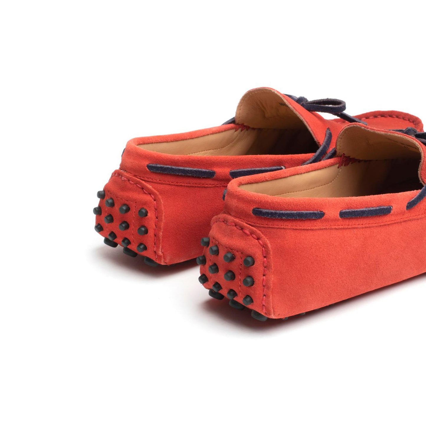 QUID mocassins à lacets marine et rouge