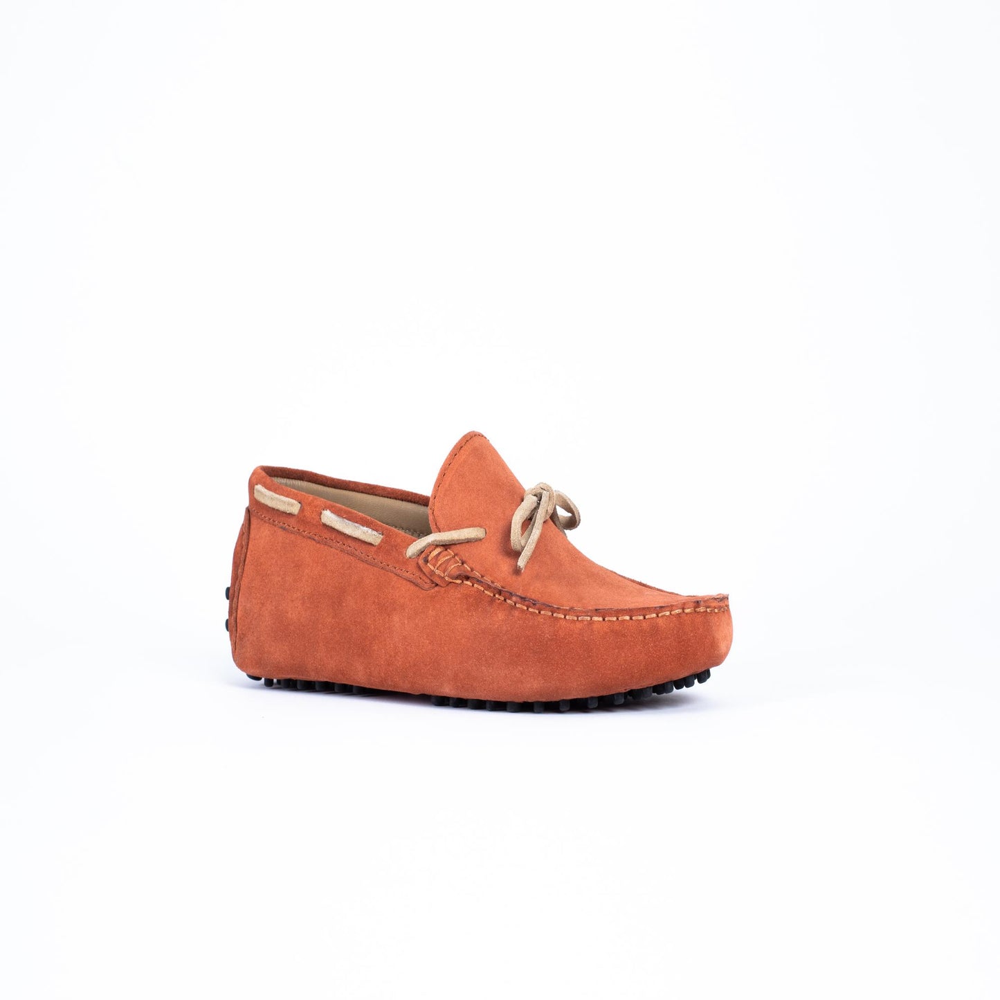 QUID mocassins à lacets terre cuite et beige