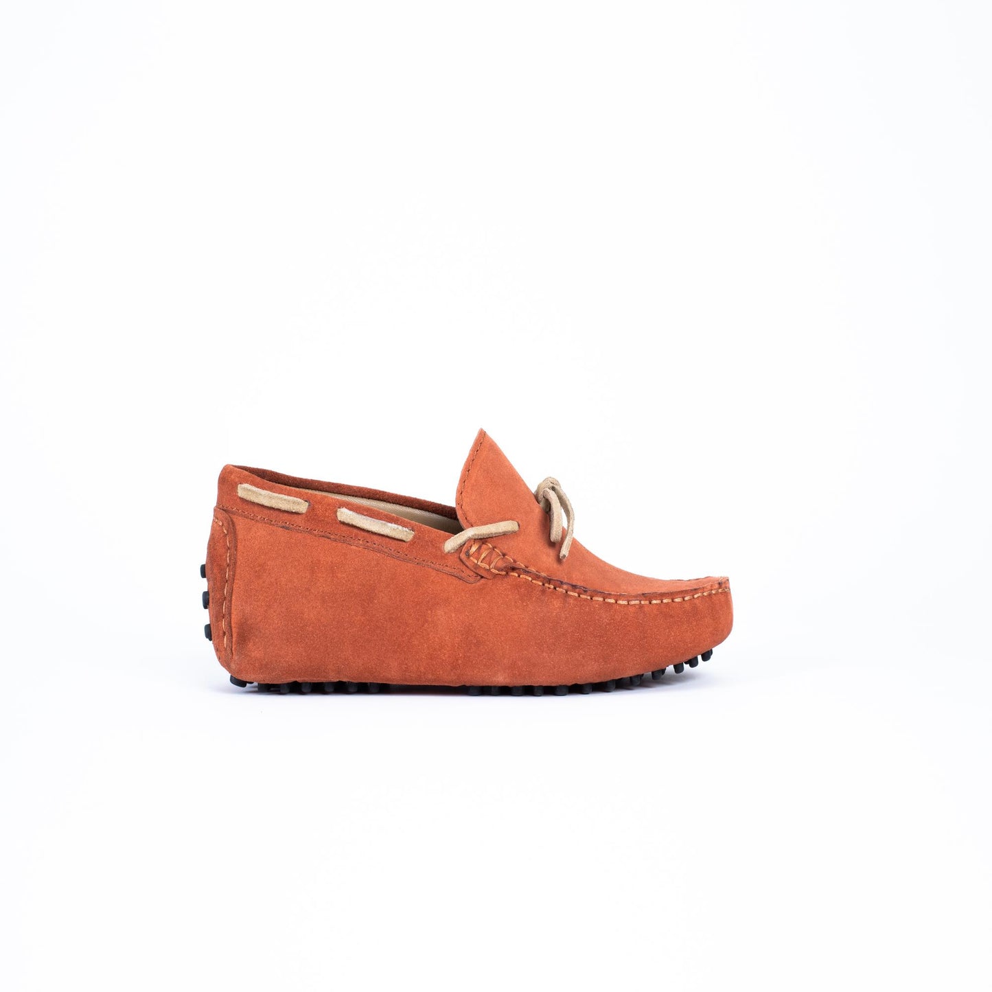 QUID mocassins à lacets terre cuite et beige