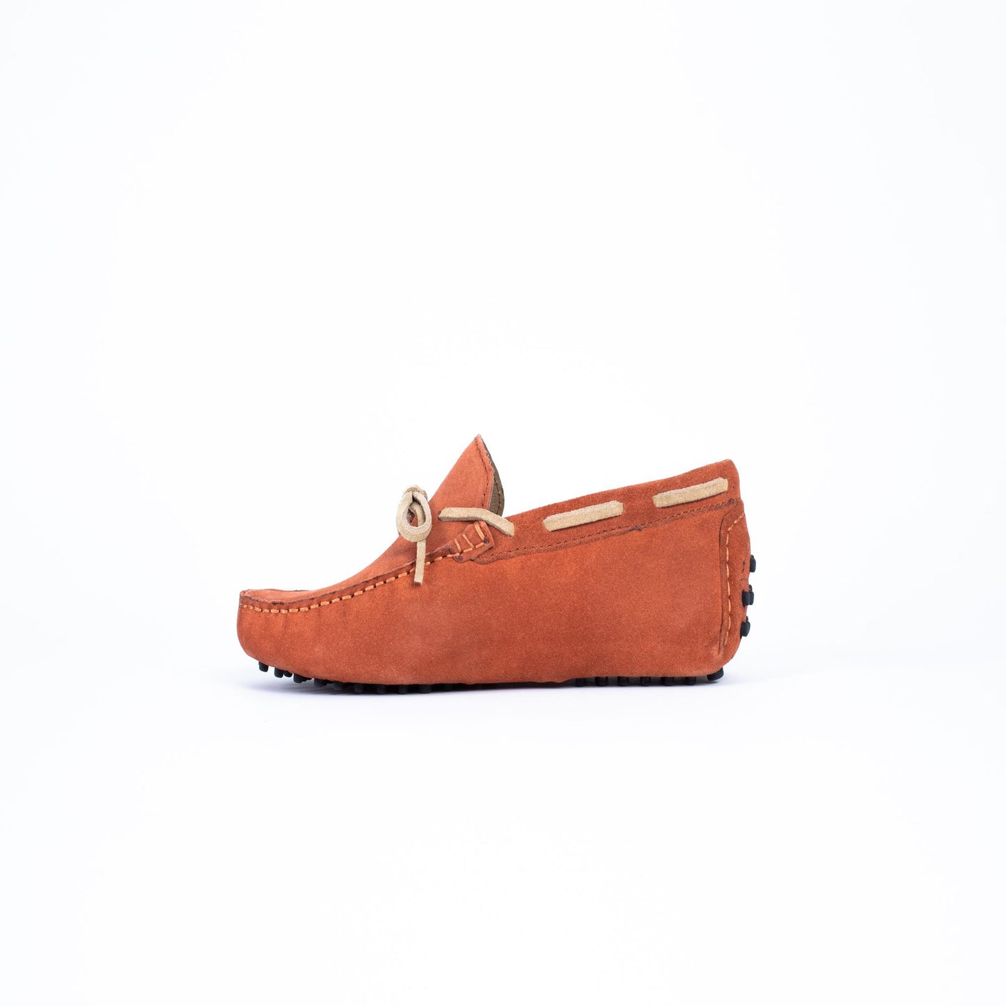 QUID mocassins à lacets terre cuite et beige