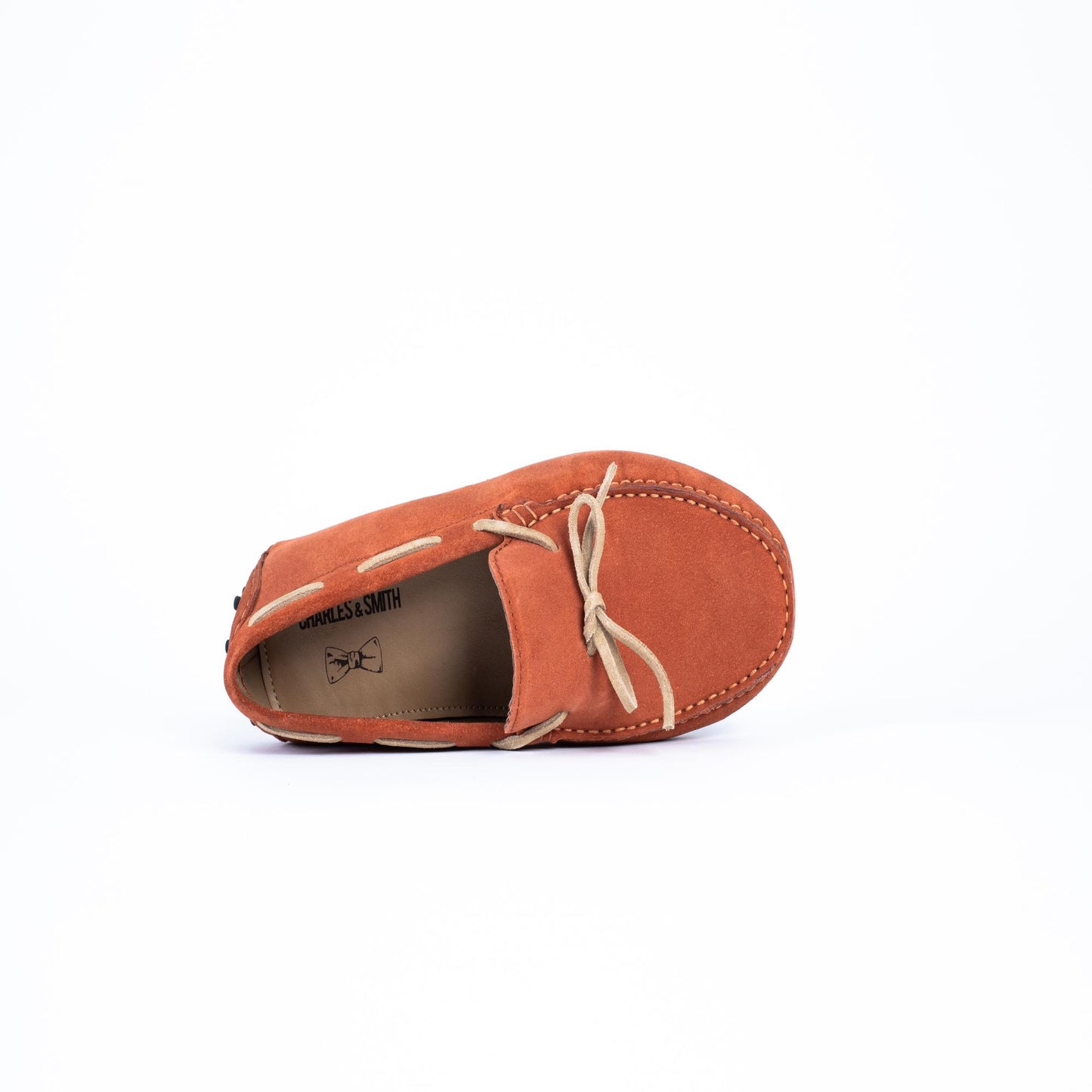 QUID mocassins à lacets terre cuite et beige