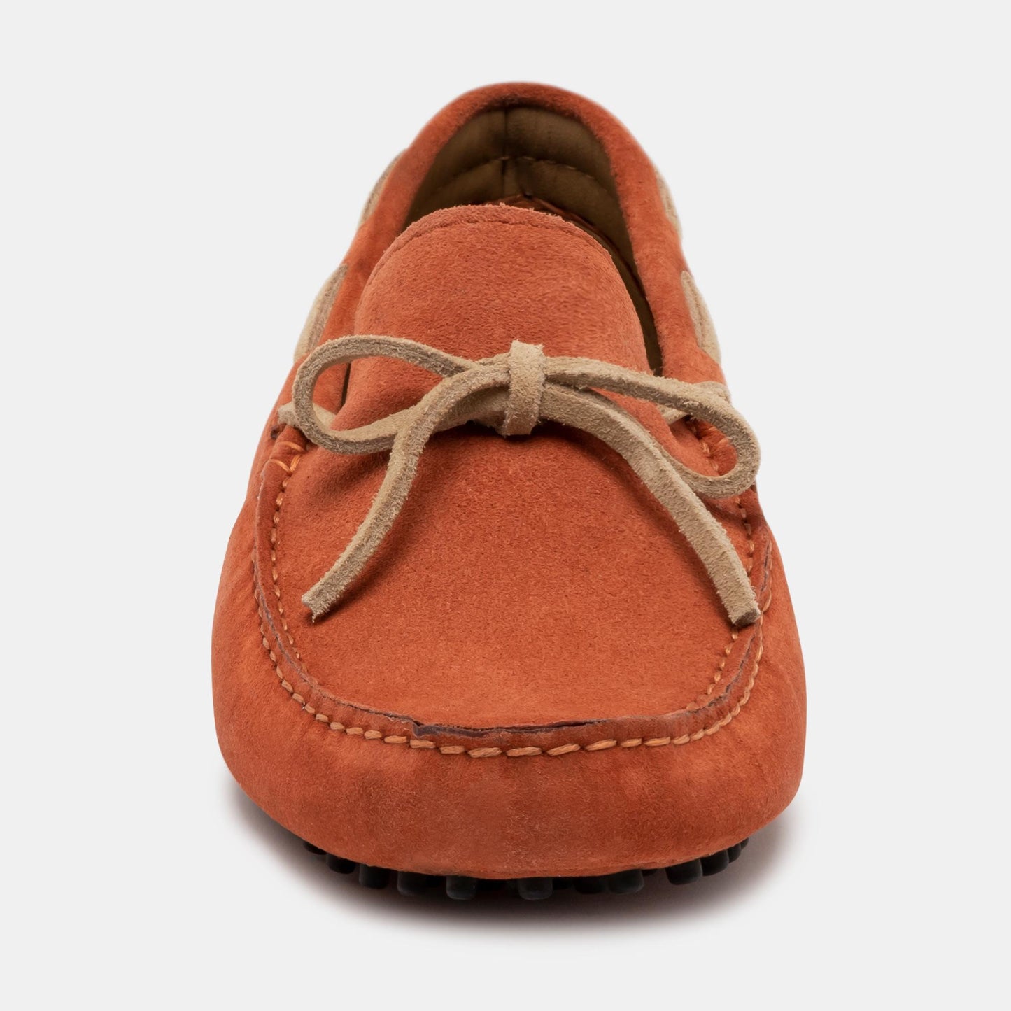 QUID mocassins à lacets terre cuite et beige