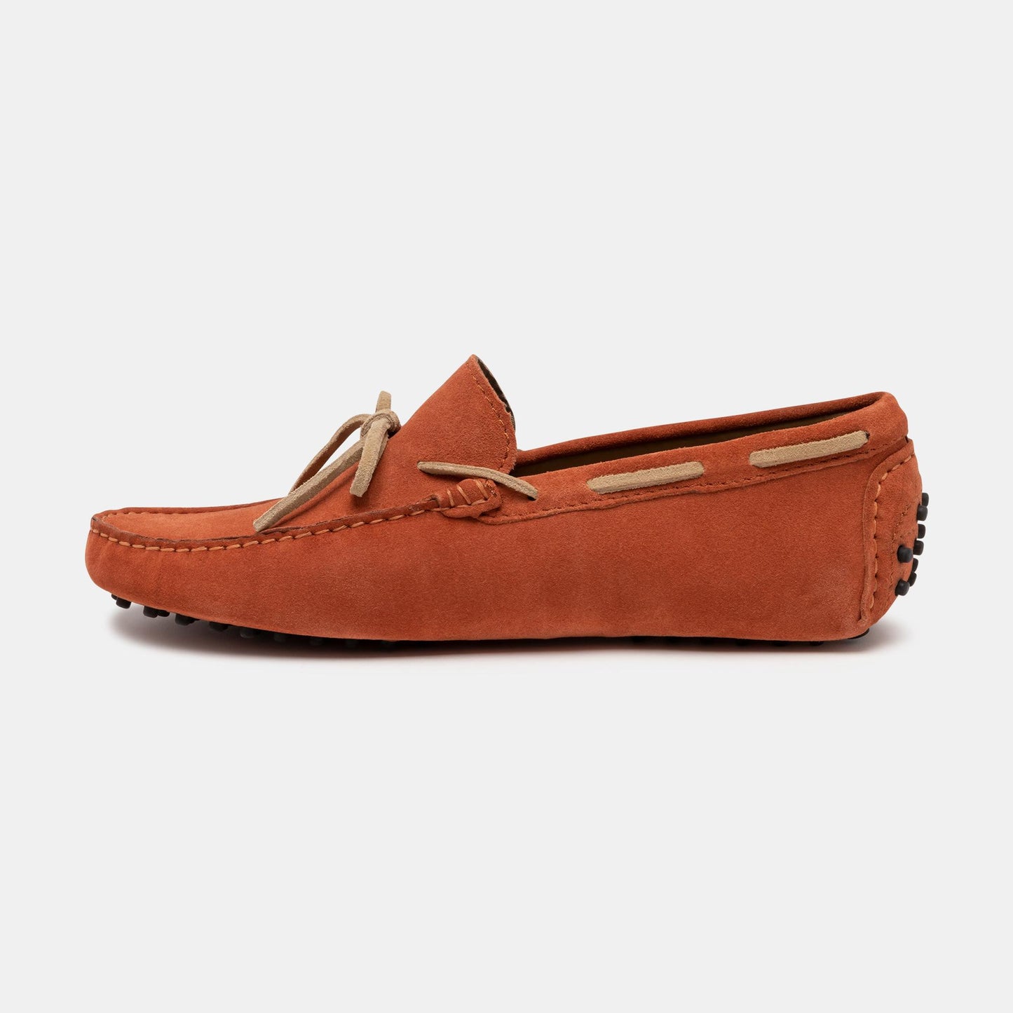 QUID mocassins à lacets terre cuite et beige