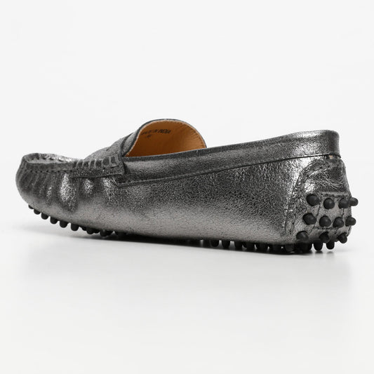 THANDIE mocassins classiques argent foncé