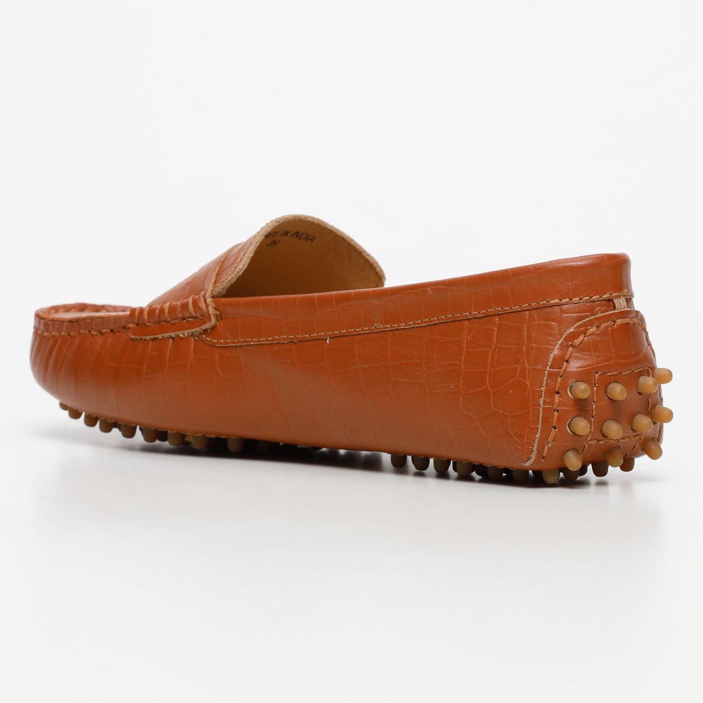 THANDIE mocassins classiques croco camel