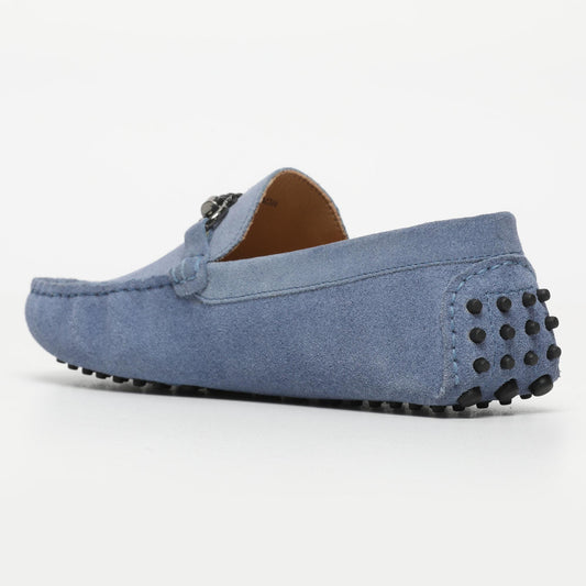 TRENTON mocassins fantaisies bleu denim