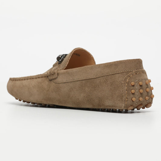 TRENTON mocassins fantaisies kaki brun