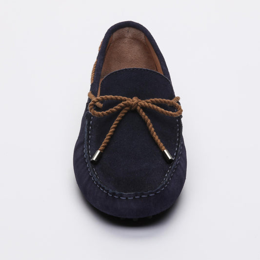 BUTLER mocassins à lacets marine
