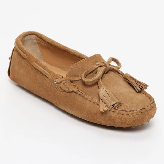 JANUARY mocassins à pompons creme