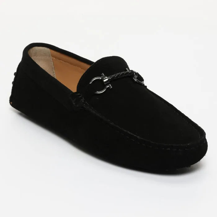 TRENTON mocassins fantaisie noir