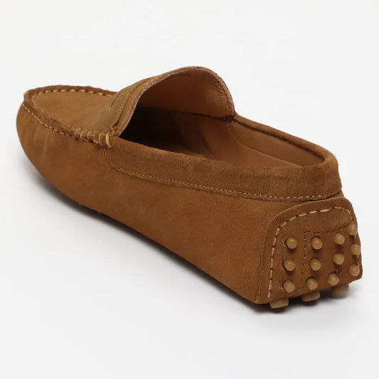 DRAKE mocassins classiques camel et chocolat