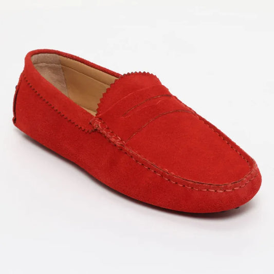 DENNIS mocassins classiques rouge