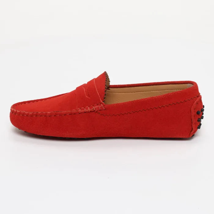 DENNIS mocassins classiques rouge
