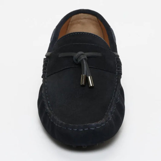 CLAYTON mocassins à lacets marine