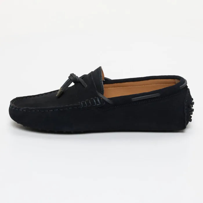 CLAYTON mocassins à lacets marine