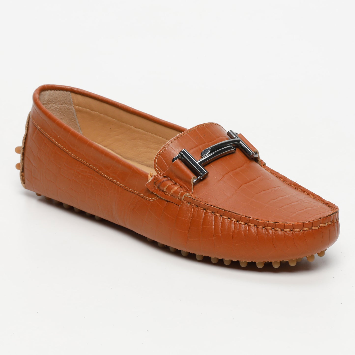 BANDY mocassins fantaisies croco camel