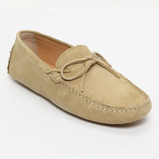 JOHNNY mocassins à lacets beige