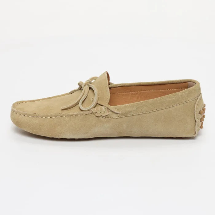 JOHNNY mocassins à lacets beige