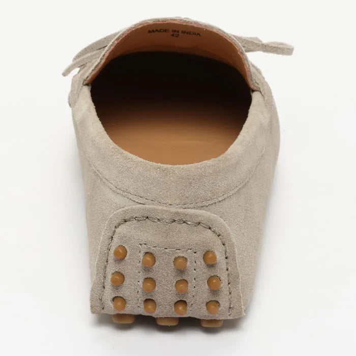 JOHNNY mocassins à lacets gris clair