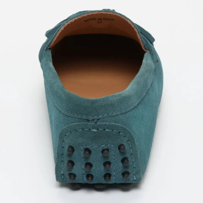 JOHNNY mocassins à lacets bleu électrique