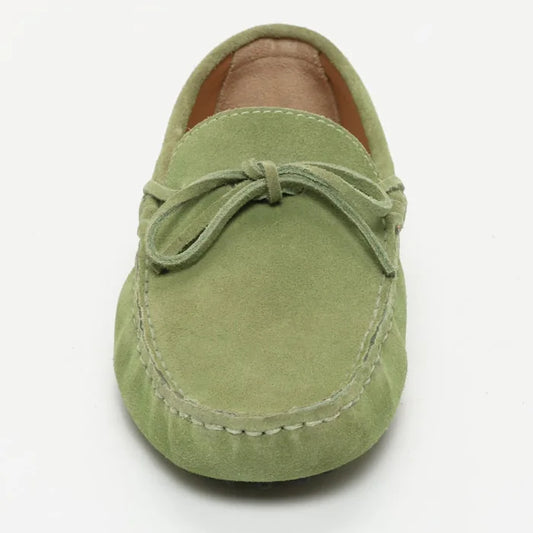 JOHNNY mocassins à lacets vert clair