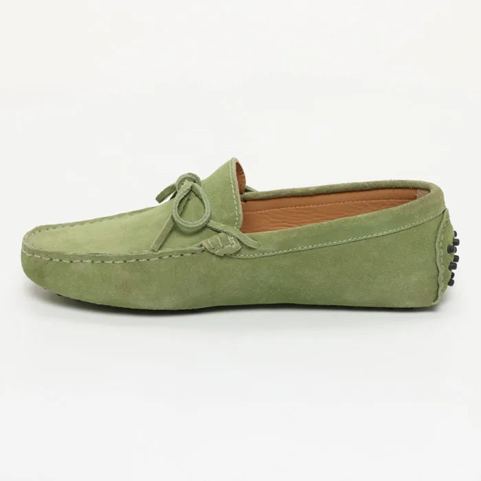 JOHNNY mocassins à lacets vert clair