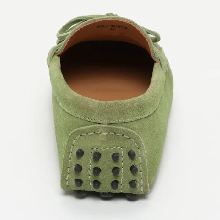 JOHNNY mocassins à lacets vert clair