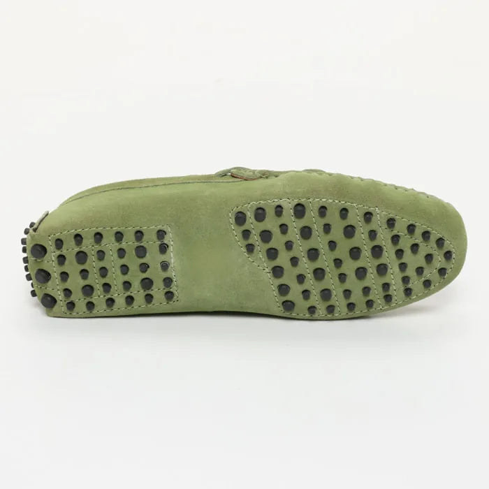 JOHNNY mocassins à lacets vert clair