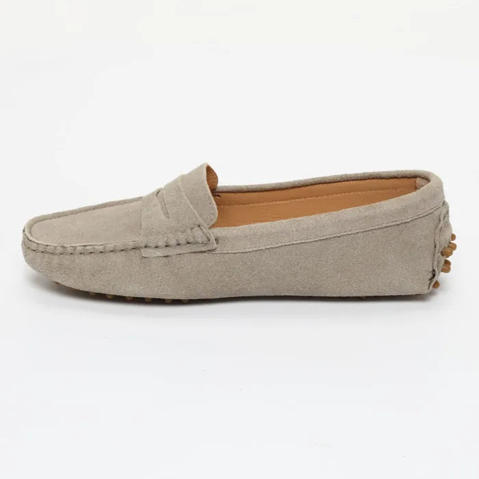 THANDIE mocassins classiques gris clair