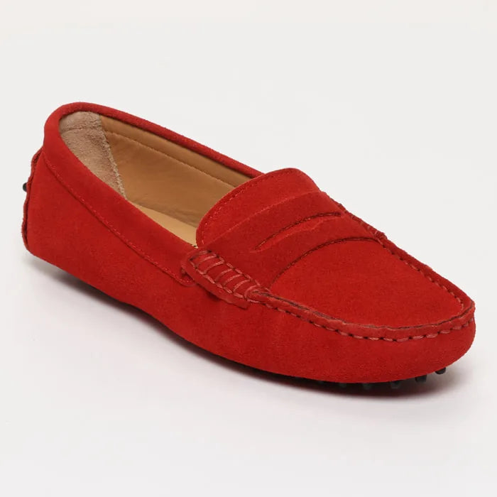 THANDIE mocassins classiques rouge